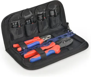 iCrimp Solar PV Panel Crimping Tool Kit, c/w Solar Connector Crimper works for AWG14-10,2.5/4/6mm², Solar Connectors, Wire Cable Cutter, Solar Spanner Wrench, All in One Oxford Bag