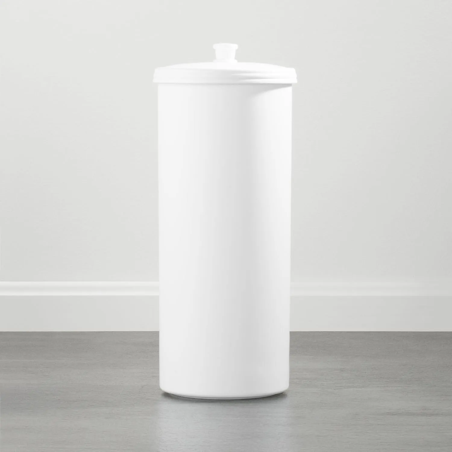 iDesign Plastic Toilet Paper Holder, The Kent Collection – Hold 3 Rolls of Toilet Paper, 6.25" x 6.25" x 15.5", White