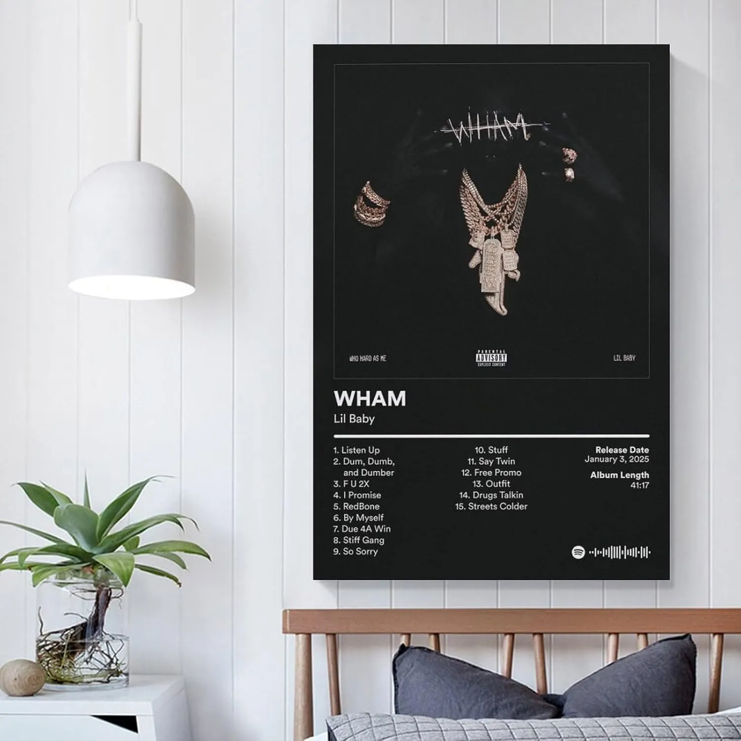 IVNE HY5V Lil Baby WHAM Canvas Poster Wall Decorative Art Painting Living Room Bedroom Decoration Gift Unframe-style16x24inch(40x60cm)