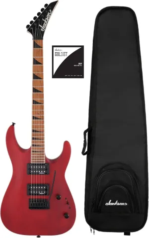Jackson JS Series Dinky Arch Top JS24 DKAM 6-String Electric Guitar (Red Stain) Bundle with Standard Gig Bag, and 6-String Nickel-Plated Strings (3 Items)