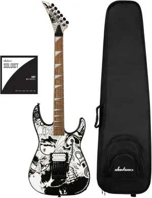Jackson X Series Dinky DK1 H 6-String Solid Body Maple Electric Guitar -Right-Handed (Skull Kaos) Bundle with Protective Gig Bag, and 6-String Nickel-Plated Strings (3 Items)