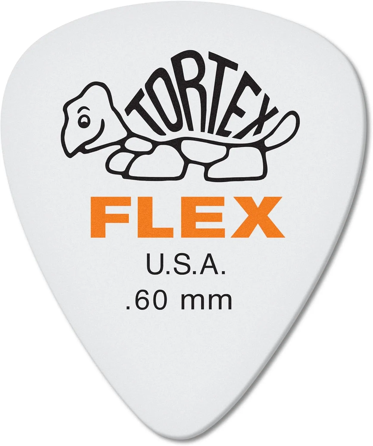 JIM DUNLOP Dunlop Tortex Flex Standard .60mm Orange Guitar Pick-72 Pack (428R.60)
