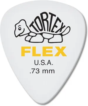 JIM DUNLOP Dunlop Tortex Flex Standard .73mm Yellow Guitar Pick-72 Pack (428R.73)