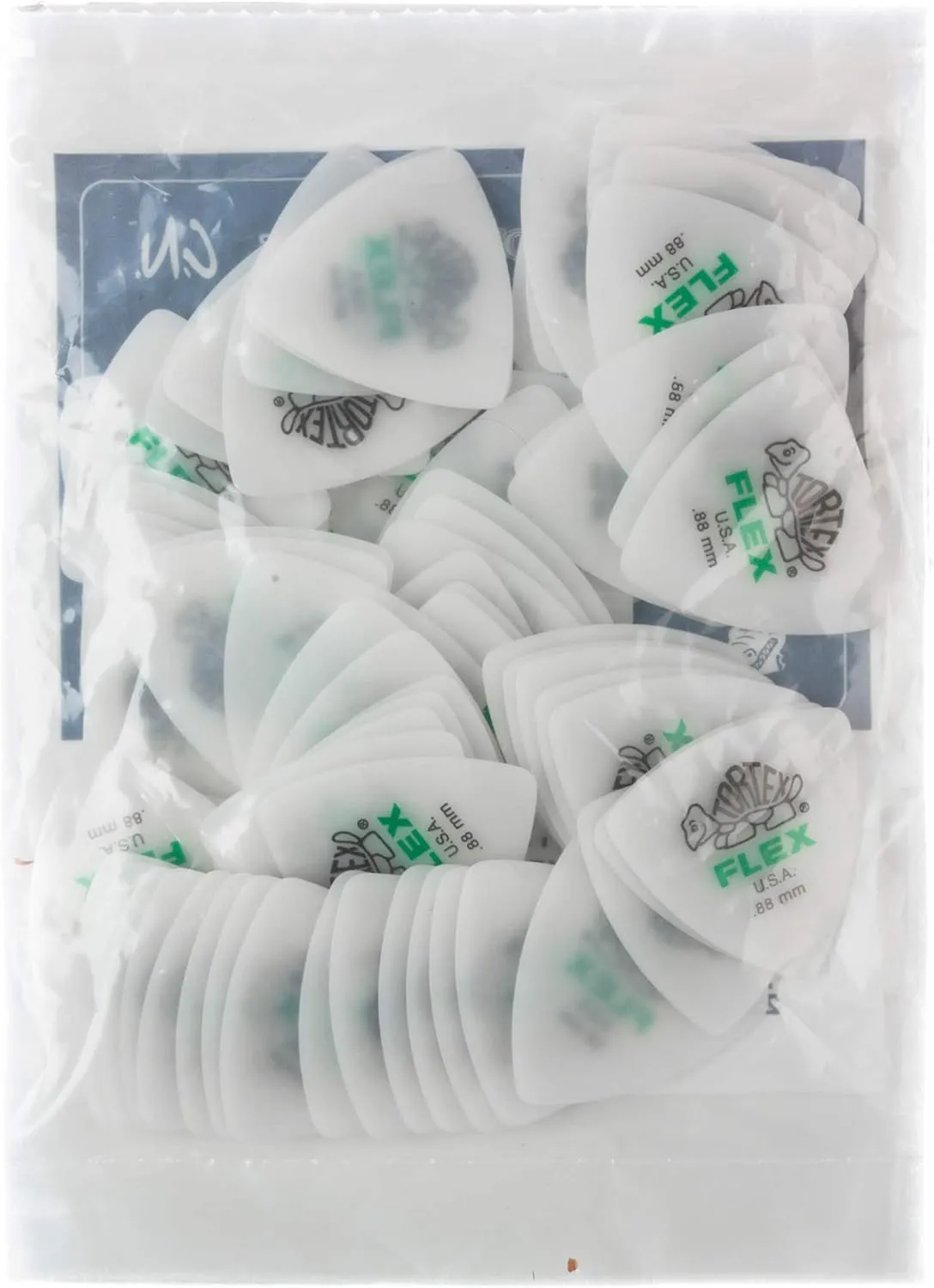 Jim Dunlop Dunlop Tortex Flex Triangle .88mm Green Guitar Pick-72 Pack (456R.88)