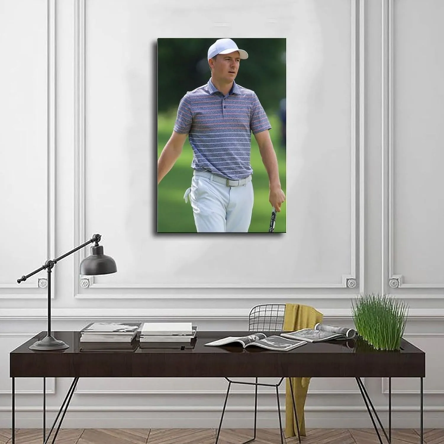 Jordan Spieth Golf Poster18 Canvas Poster Bedroom Decor Sports Landscape Office Room Decor Gift Frame:12x18inch(30x45cm)