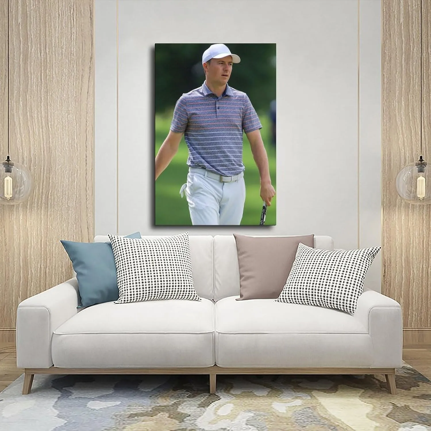 Jordan Spieth Golf Poster18 Canvas Poster Bedroom Decor Sports Landscape Office Room Decor Gift Frame:12x18inch(30x45cm)