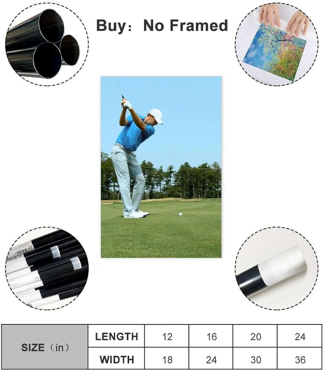 Jordan Spieth Golf Poster62 Canvas Poster Bedroom Decor Sports Landscape Office Room Decor Gift Unframe:20x30inch(50x75cm)