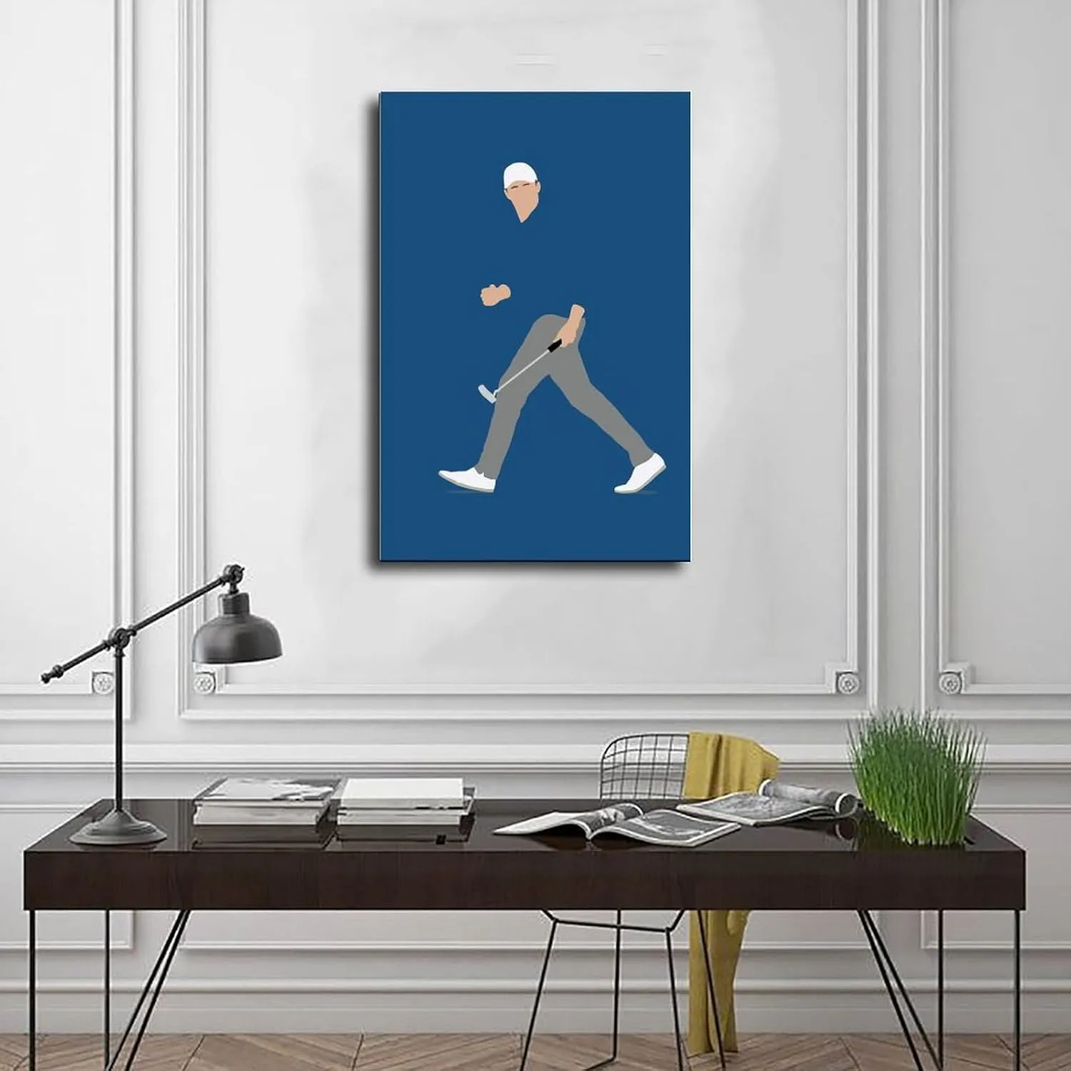 Jordan Spieth Golf Poster88 Canvas Poster Wall Art Decor Print Picture Paintings for Living Room Bedroom Decoration Frame:12x18inch(30x45cm)