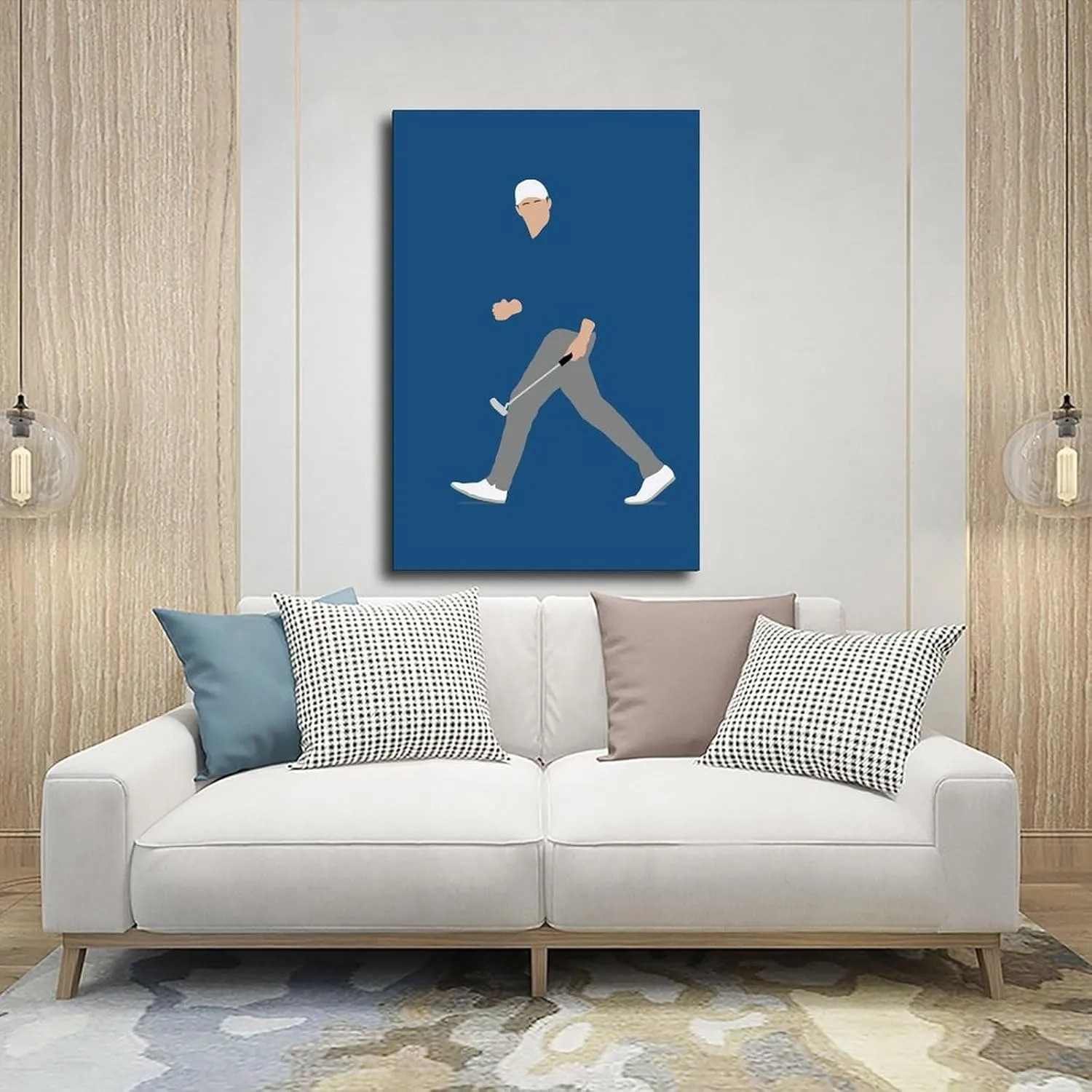 Jordan Spieth Golf Poster88 Canvas Poster Wall Art Decor Print Picture Paintings for Living Room Bedroom Decoration Frame:12x18inch(30x45cm)