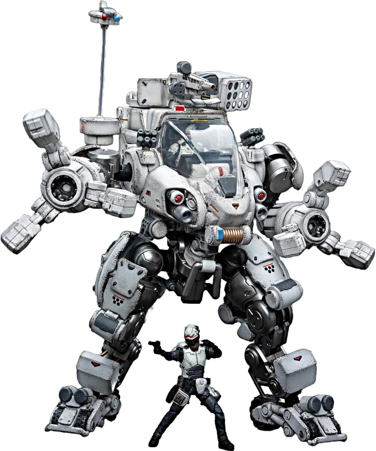 JOYTOY 1/25 Action Figures Tiekui Dual Pilot Mecha 02 Collectible Model (Including Two Soldier Models) Kids 15  and Above