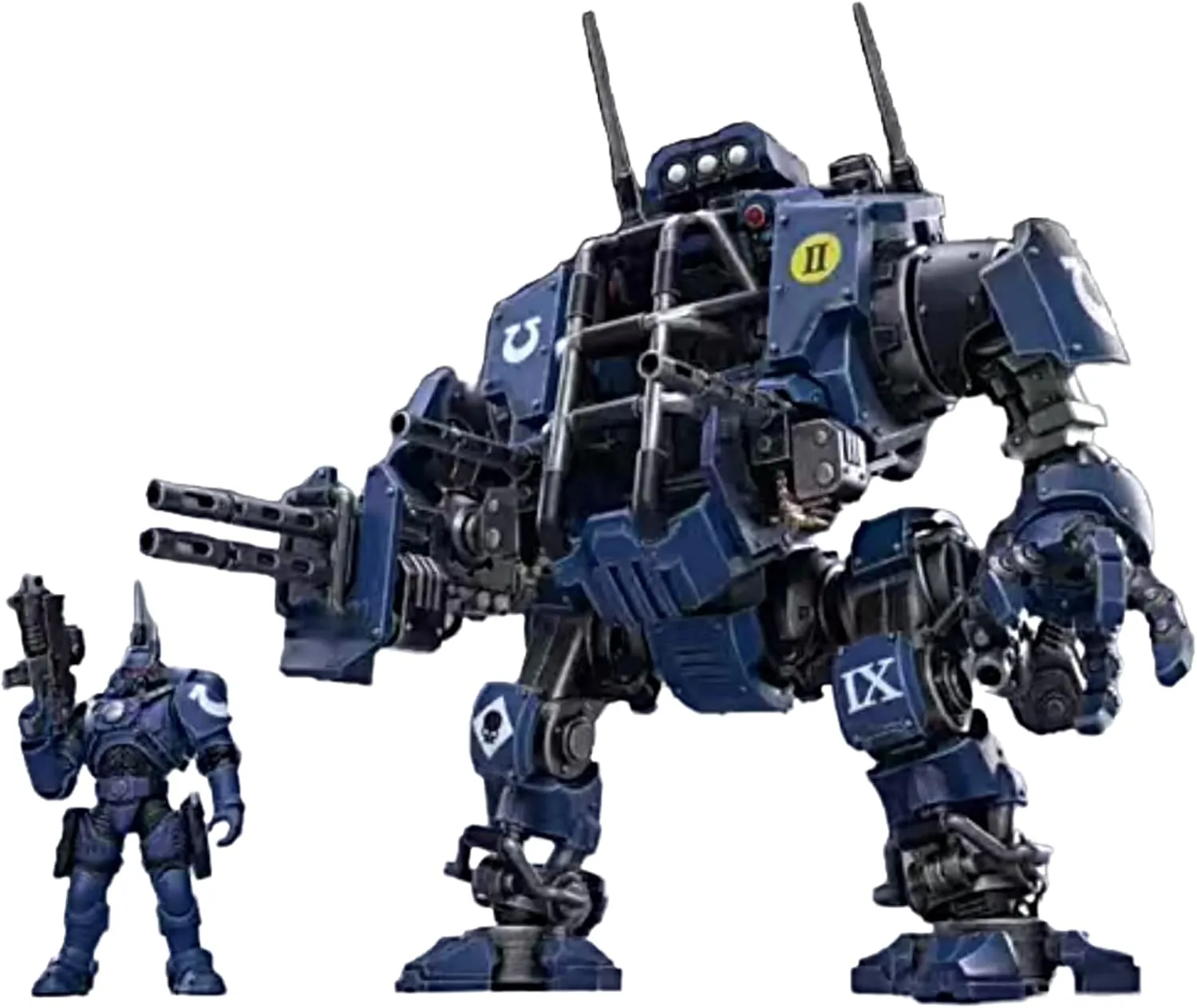 JOYTOY 1/25 Action Figures Vanguard Space Marines Ultramarines Invictor Tactical Warsuit 12 inch Collectible Model (Soldier Figure Included) Kids 15  and Above