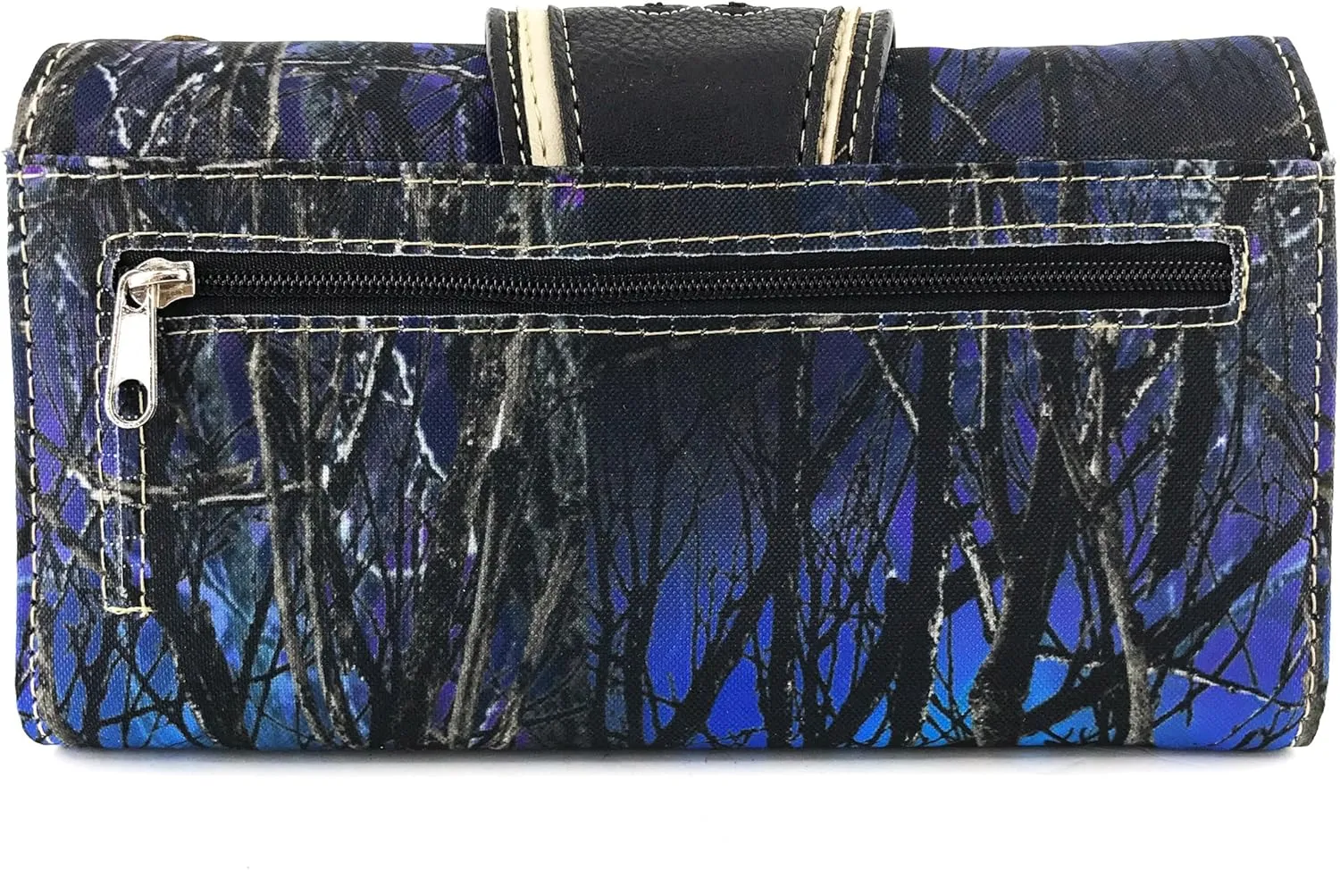 Justin West Camouflage Tree Branches Bling Rhinestone Cross Wings Buckle Crossbody Chain Messenger and Purse