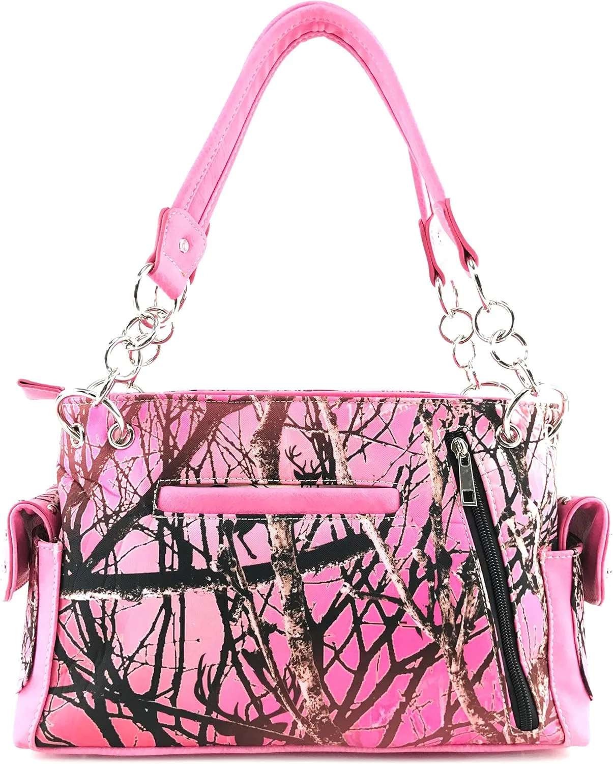 Justin West Camouflage Tree Branches Bling Rhinestone Cross Wings Handbag Purse Messenger Bags and Wallets