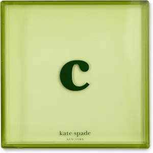 kate spade new york Initial Decorative Initial Tray, Personalized Acrylic Vanity Letter Tray, Just Mine (C)