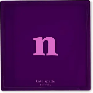 kate spade new york Initial Decorative Initial Tray, Personalized Acrylic Vanity Letter Tray, Just Mine (N)