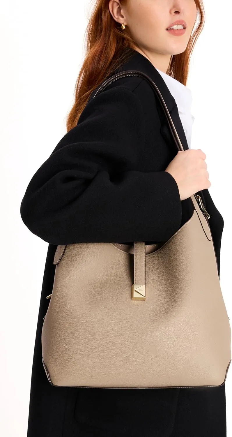 kate spade new york Women's Deco Pebbled Leather Large Shoulder Bag