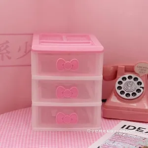 Kawaii Makeup Organizer Kawaii Desk Organizer Kawaii Room Accessories Kawaii Desk Decor Kawaii Room Decor Kawaii Stuff for Room Organizer (2 3 4Layers)(3 Layers)