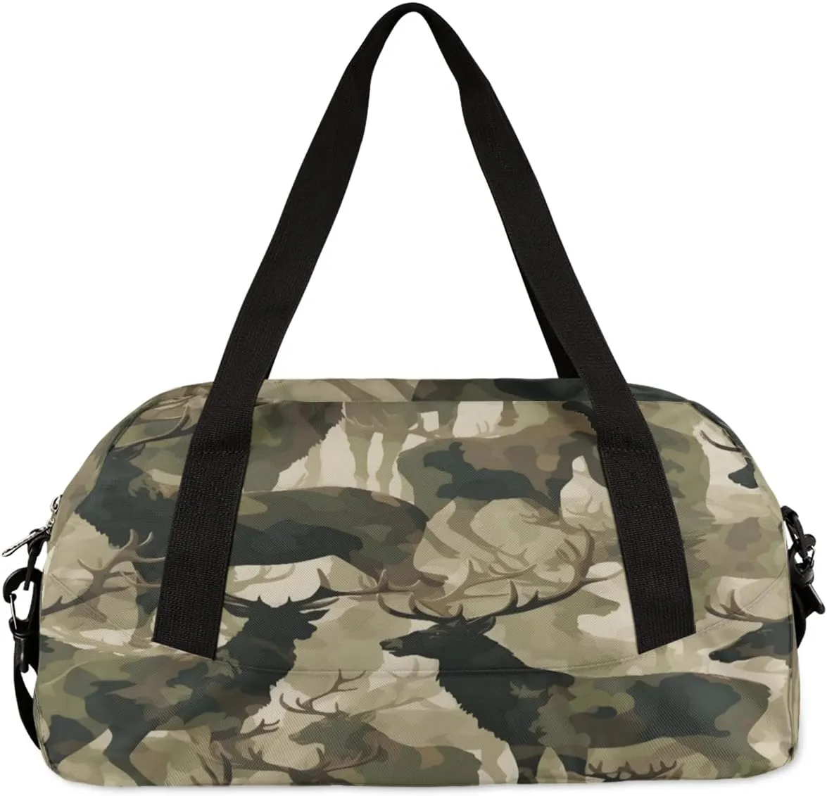 Kids Duffel Bag Military Camo Camouflage Deer,Sport Gym Bag for Boys Girls,Weekender Overnight Tote Bag Carry On Duffel Bag