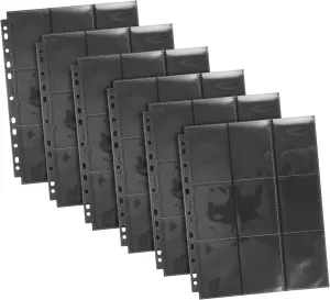 Kisangel 50pcs Card Binder Replacement Pages Sleeves for Game Cards Portable Storage Photo Album Pages for Collectors