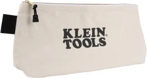 Klein Tools Zipper Bag, Canvas Tool Pouch with Heavy Duty Brass Zipper Close