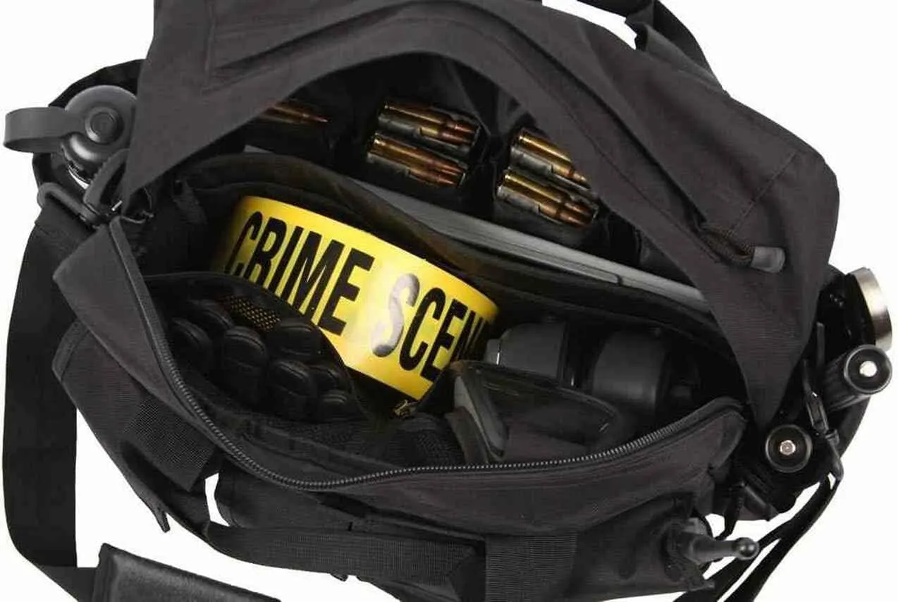 LA Police Gear Jumbo Bail Out Bag, Diaper Bag, Bug Out Bag, Range Bag, Handgun & Ammo Bag - Black