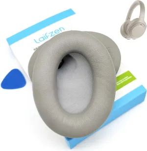 Lambskin XM4 Earpads for Sony WH-1000XM4 Headphones Replacement 1000 XM 4 Real Sheepskin Leather Ear Pads Cushions Earmuffs Cups Covers (Silver)