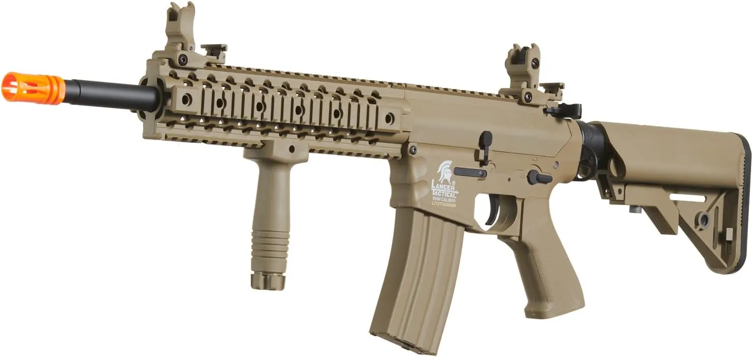 Lancer Tactical Gen 2 Evo Durable Polymer M4 Airsoft Gun AEG w/Grip, Battery, Charger & 1000 Rounds BBS Included