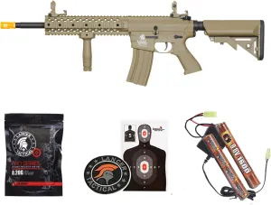 Lancer Tactical Gen 2 Evo Durable Polymer M4 Airsoft Gun AEG w/Grip, Battery, Charger & 1000 Rounds BBS Included