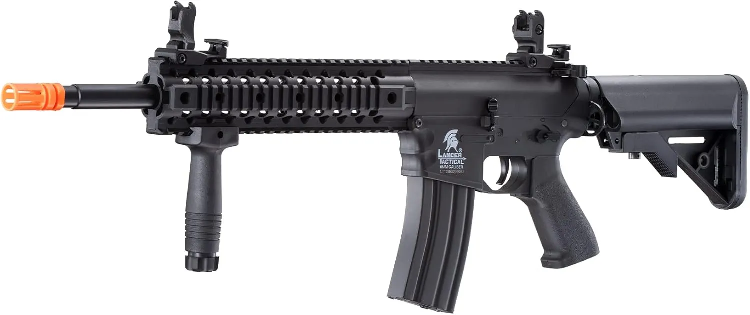 Lancer Tactical Gen 2 Evo Durable Polymer M4 Airsoft Gun AEG w/Grip, Battery, Charger & 1000 Rounds BBS Included