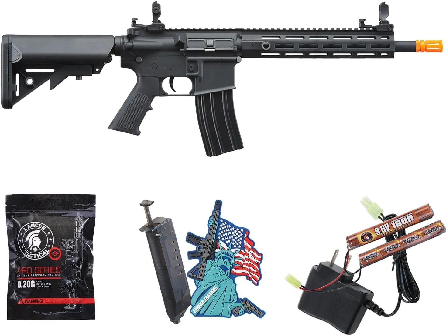 Lancer Tactical Gen 2 Hellion MLOK 10" Piactinny Polymer Airsoft M4 AEG- Full/Semi-Auto Airsoft Gun (Battery and Charger Included)