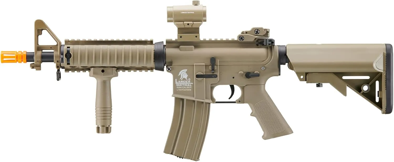 Lancer Tactical Gen 2 MK18 CQB Airsoft AEG Rifle with Red Dot Sight (Battery, Charger, Grip Included)