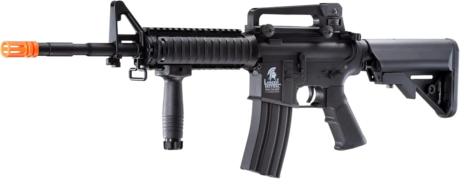 Lancer Tactical Gen 2 RIS Classic M4A1 AEG Airsoft Rifle with 9.6v Nimh Battery and Charger (1000 Rounds 0.20g BBS Included)