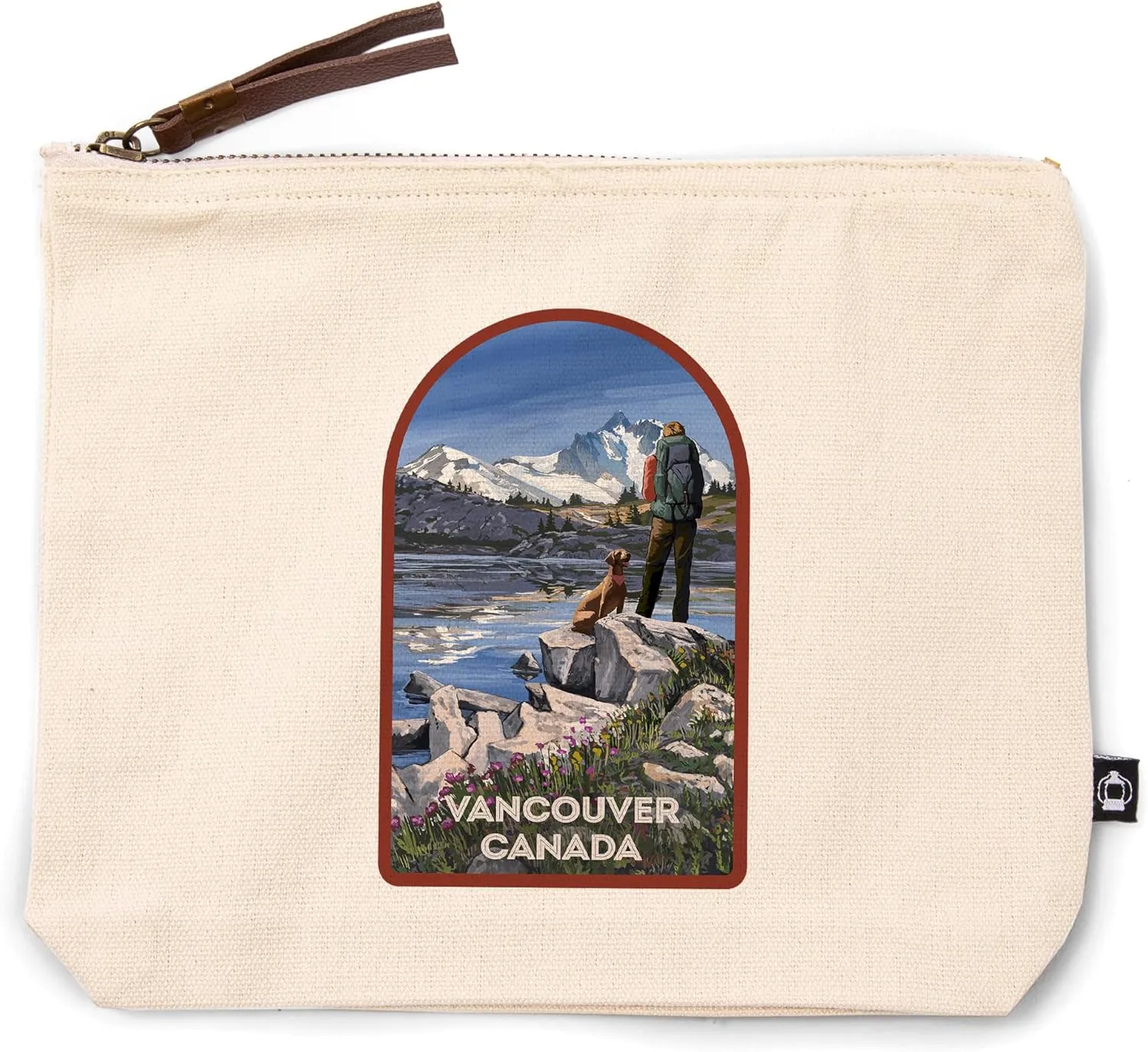 Lantern Press Vancouver, Canada, Get Out and Hike, 100% Cotton Zipper Pouch, Travel Accessory, Go Bag