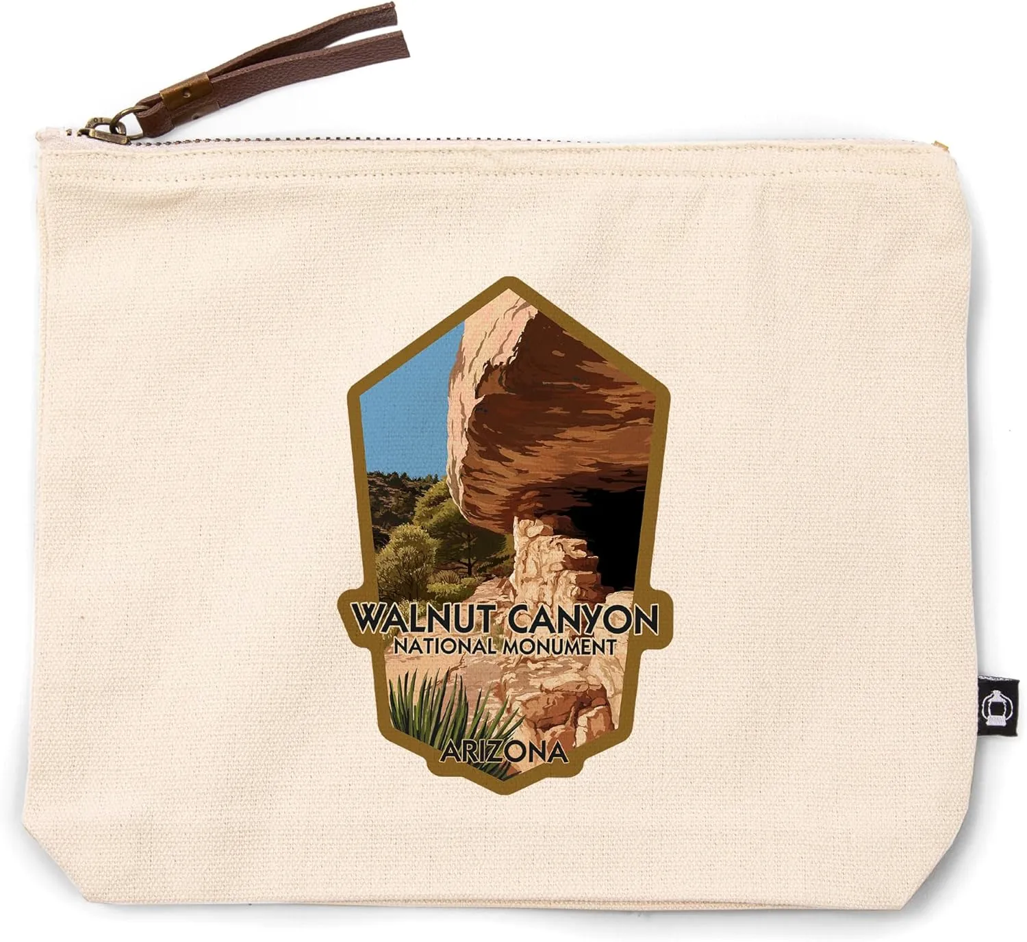Lantern Press Walnut Canyon National Monument, Arizona, 100% Cotton Zipper Pouch, Travel Accessory, Go Bag
