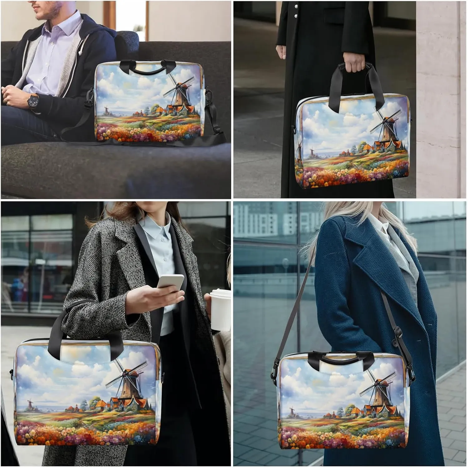 Laptop Carrying Case, Laptop and Tablet, Sleek Design, Water-Repellent Fabric, Business Casual, Casual Toploader