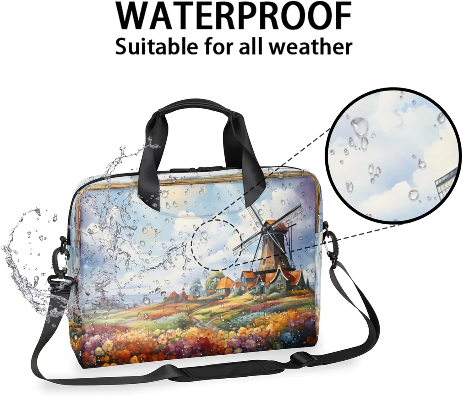 Laptop Carrying Case, Laptop and Tablet, Sleek Design, Water-Repellent Fabric, Business Casual, Casual Toploader