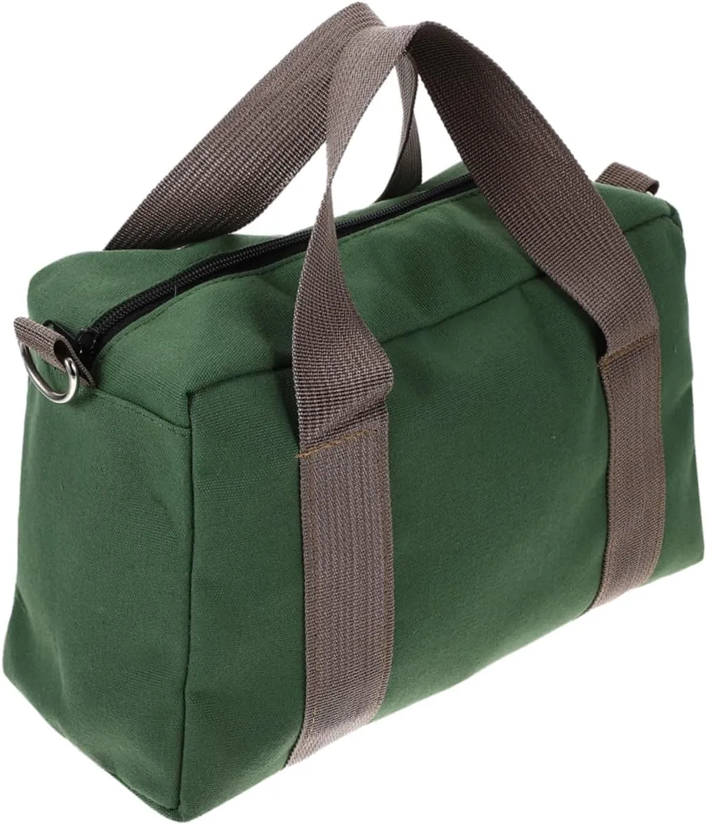 Large Capacity Tool Bag Canvas Tool Organizer Single Shoulder Strap for Electricians and Mechanics