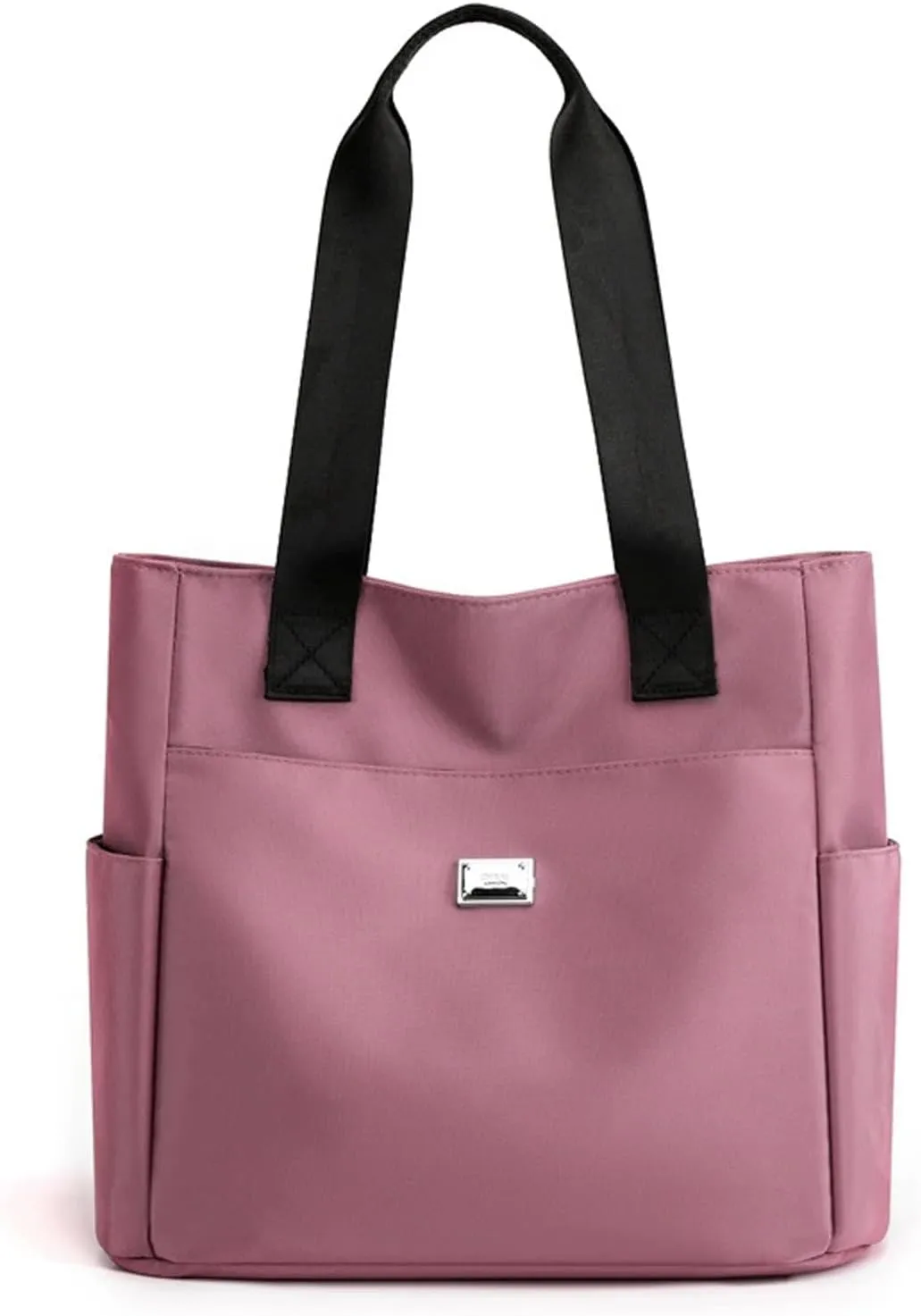 Large Capacity Water Repellent Multi Pocket Nylon Shoulder Bag with Zipper, Nylon Tote Bags Nurse Bag Handbag for Work Travel