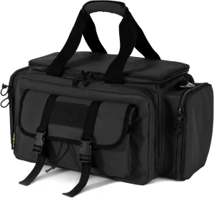 Large Range Bag -Tactical 4  Pistol Case Gun Bag with Lockable Zippers for Shooting Range Outdoor Hunting Handgun Revolver Gun Carrying Pistol Case for Handguns and Ammo