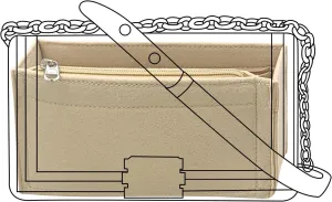 Lckaey bag insert for chanel leboy organizer Handbags Felt organizer insert Y094Khaki-S