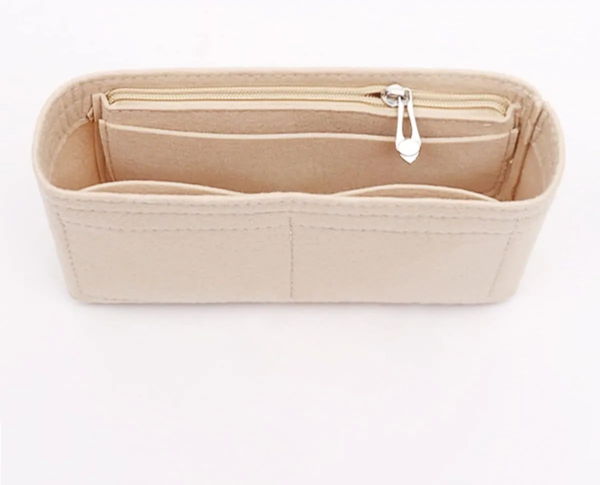 Lckaey bags organizer for baguette bag insert for baguette purse 2090Beige-M
