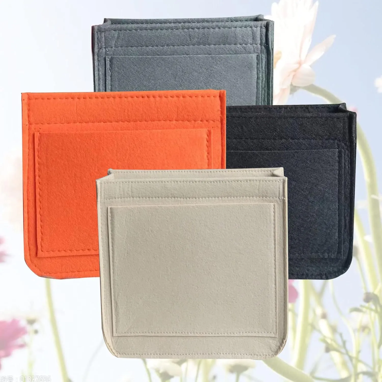 Lckaey Felt Organizer-for Hermes Evelyne III tpm pm gm Bag Insert Mini 16 29 33 Bag Purse Organizer Y003 black-S