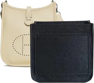 Lckaey Felt Organizer-for Hermes Evelyne III tpm pm gm Bag Insert Mini 16 29 33 Bag Purse Organizer Y003 black-S