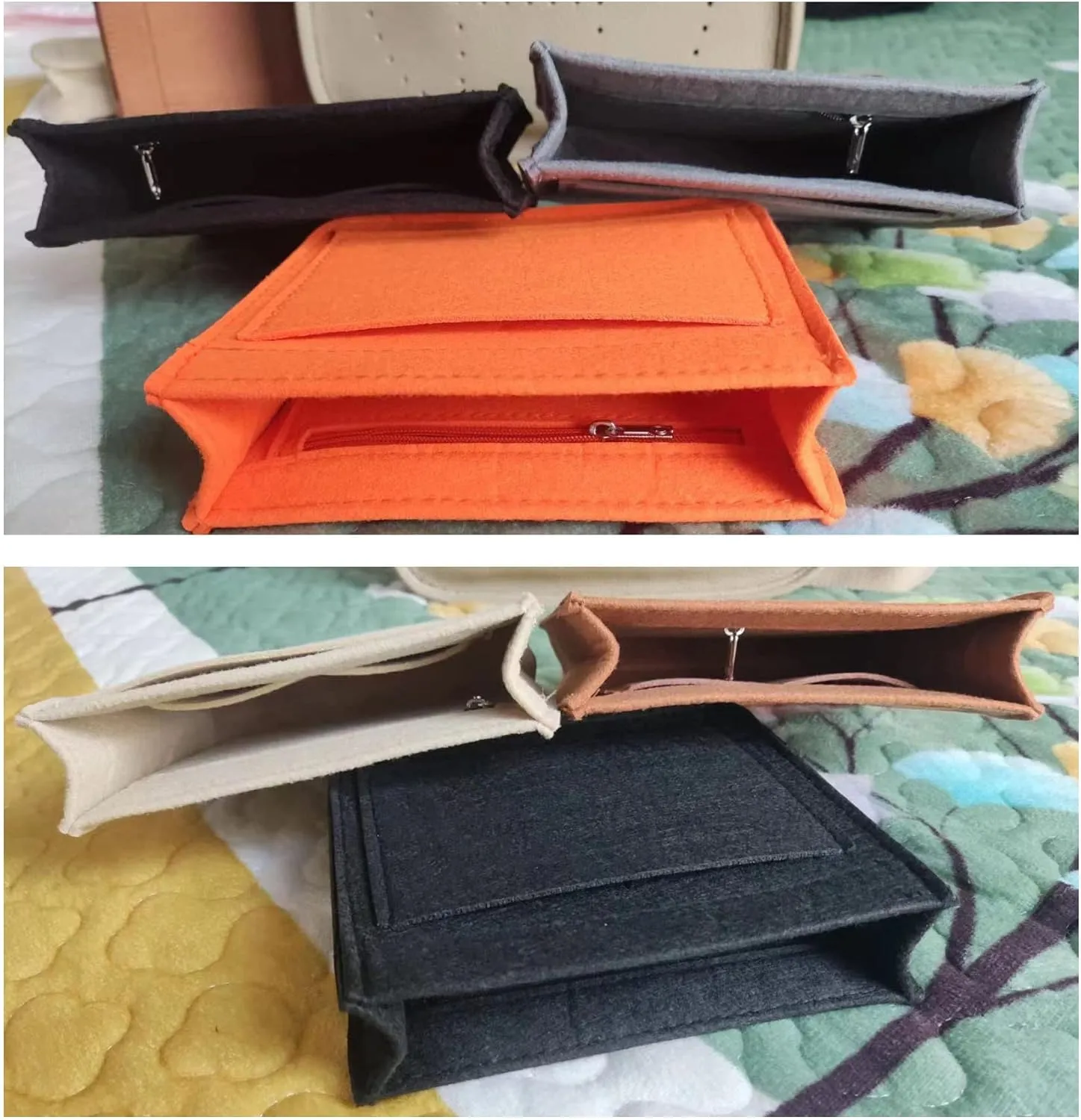 Lckaey Felt Organizer-for Hermes Evelyne III tpm pm gm Bag Insert Mini 16 29 33 Bag Purse Organizer Y003 Khaki-S