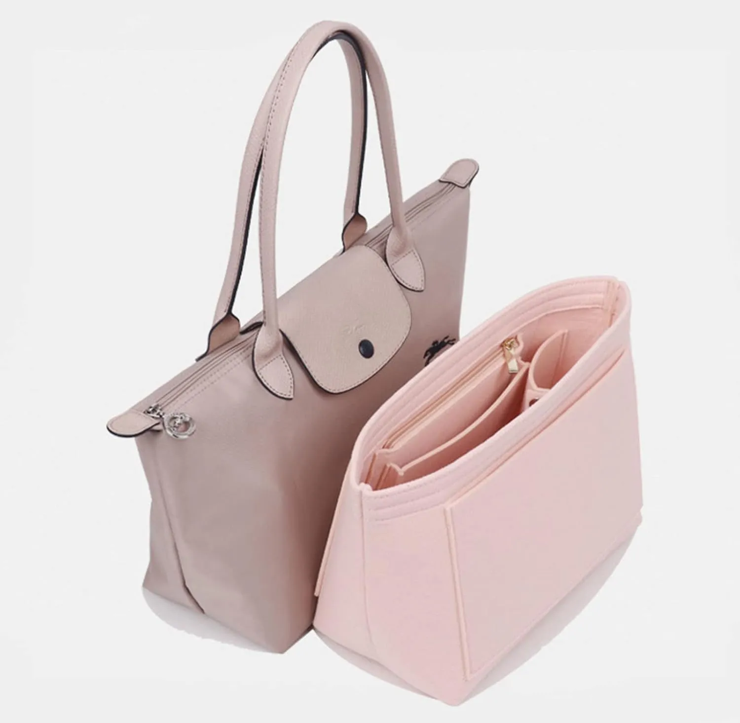 Lckaey Felt Organizer-for le pliage organizer insert Y012-pink-S