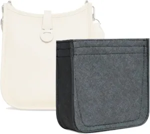 Lckaey Felt Organizer- for TPM Bag Evelyne 16 Bags Insert- Handbag insert Purse-1003Grey-S