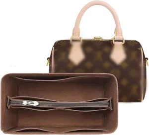 Lckaey handbag organizer for speedy 25 organizer insert Tote Bag and hand bag organizer insert Y095Coffee-M