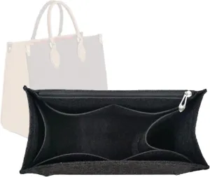 Lckaey Onthego PM MM GM Purse Organizer Handbag Insert for Tote Bag Organizer Purse Organizer1080black-S