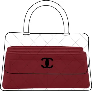 Lckaey Organizer Insert For chanel coco Handbag Felt Organizer bag coco coir insert Y080wine red-M