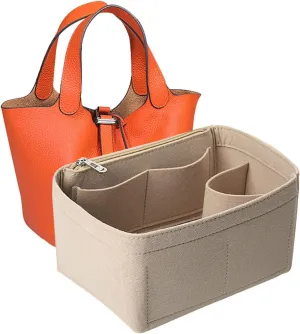 Lckaey picotin 22 organizer Organizer for picotin 18 22 bag insert 1098beige-S